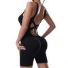 New cross-border seamless peach-butt yoga pants, cross-back sexy one-piece fitness wear and yoga wear set for women's summer Specification image